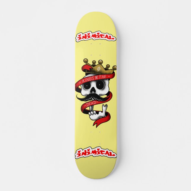 Den döda tatueringens Kung Mini Skateboard Bräda 18,5 Cm (Framsida)