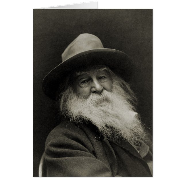 Den döende filosofen Poet Walt Whitman Hälsningskort (Framsidan)