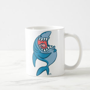 Den döende Shark tecknaden mugg