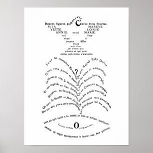 Den dolkade duvan och vattenstrålen poster
