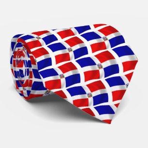 Den dominikanska republikens flagghalsduk slips