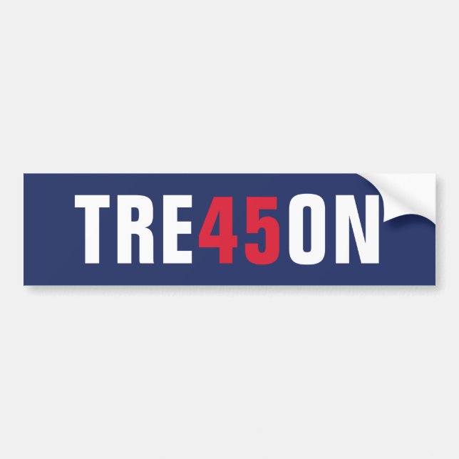 Den Donald Trump 45 treasonen - Impeach denna Bildekal (Framsidan)