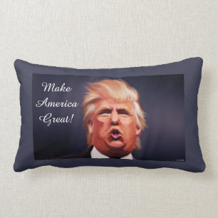 Den Donald Trump polyesterlumbaren kudder 13" X 21 Lumbarkudde