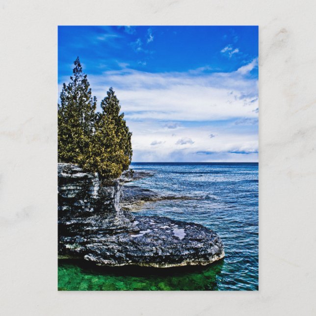 Den Door County vykortet, grotta pekar Vykort (Framsida)