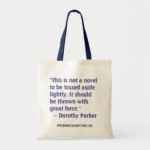 Den Dorothy Parker boken hänger lös Tygkasse