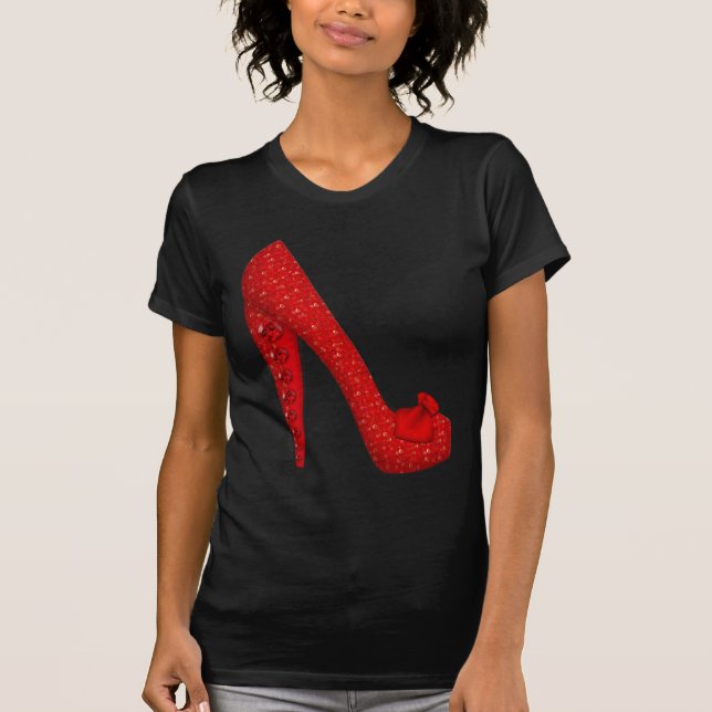 Den Dorothy rubyen pumpar Tee Shirt (Framsida)