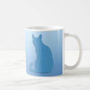 Den Dotty katten - skuggar av blått Kaffemugg