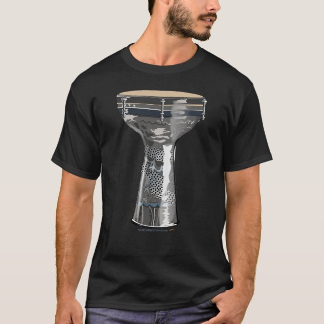 Den Doumbek skjortan egyptiska Darbuka trummar T-shirt (Framsida)