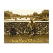 Den dragspels- spelare - Pont des Arts, Paris