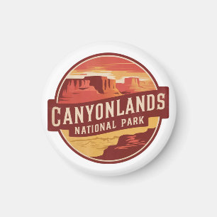 Den dramatiska öknen i Canyonlands nationalpark Magnet