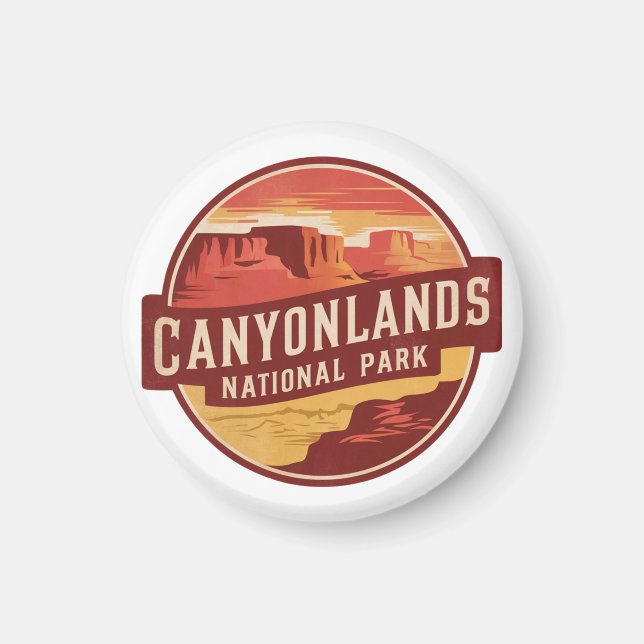 Den dramatiska öknen i Canyonlands nationalpark Magnet (Framsidan)