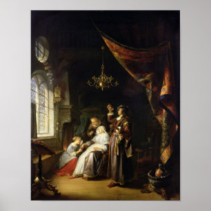 Den Dropsical kvinnan, c.1663 Poster