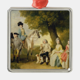 Den Drummond familjen, c.1769 (olja på kanfas) Julgransprydnad Metall
