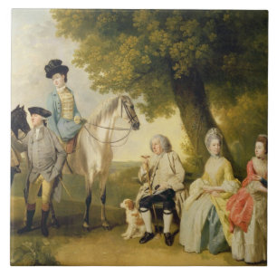 Den Drummond familjen, c.1769 (olja på kanfas) Kakelplatta