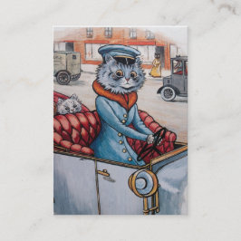 Den dubbelsidiga kattchauffören - visitkort