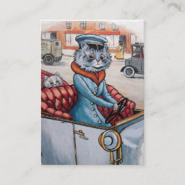 Den dubbelsidiga kattchauffören - visitkort
