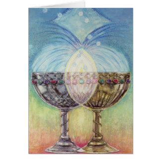 Den dubbla bägare hälsningskort