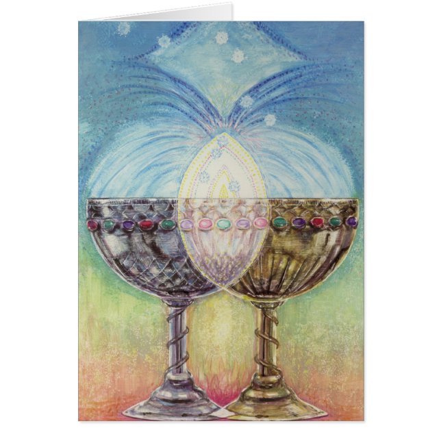 Den dubbla bägare hälsningskort (Framsidan)