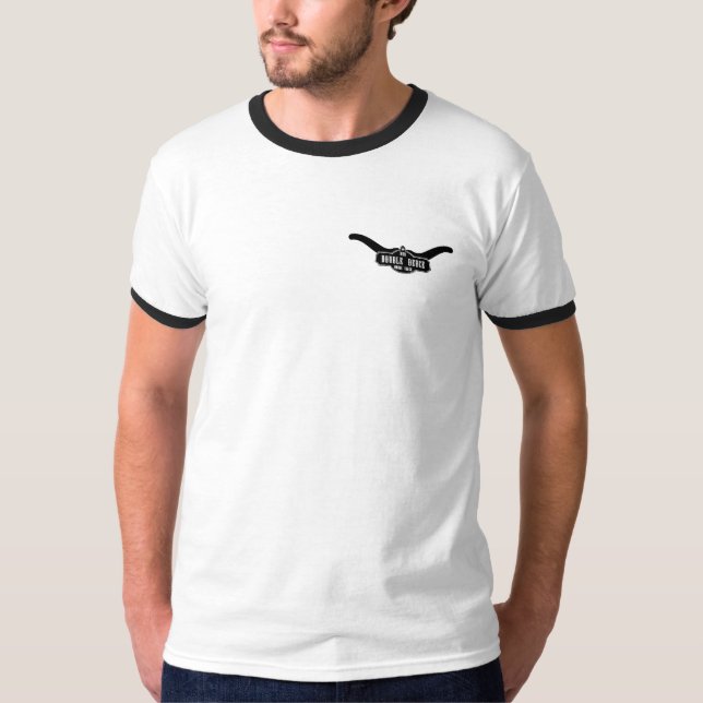 Den dubbla deucen röker hyddaBBQ T Shirt (Framsida)