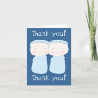 Den dubbla glädjen! Tvilling- pojketack Notecard