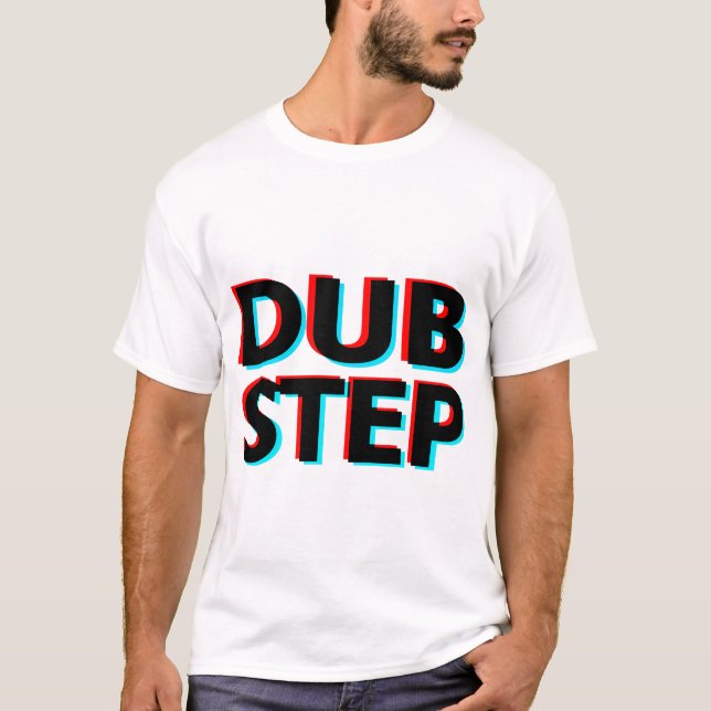 Den Dubstep 3D textduben kliver T-shirt (Framsida)