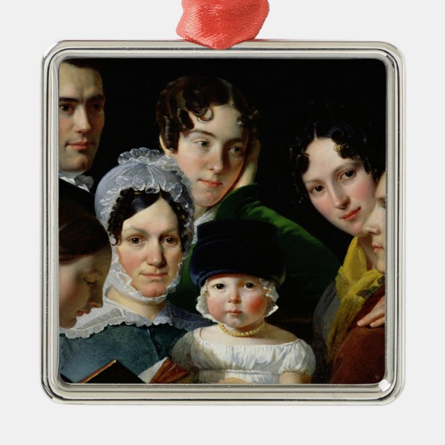 Den Dubufe familjen i 1820 Julgransprydnad Metall (Framsidan)