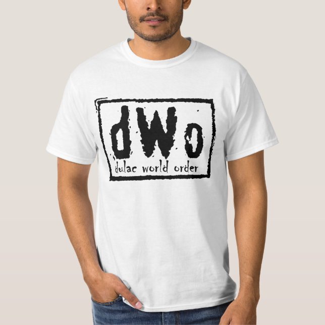 Den Dulac världen beställer vit/den svart skjortan T-shirt (Framsida)