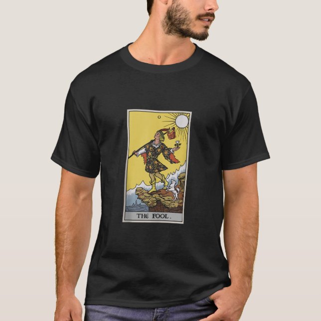 Den dumma Tarotkort Pagan häxa Ockult Spådom T Shirt (Framsida)