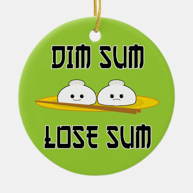 Den dunkla summan förlorar summa julgransprydnad keramik (Framsidan)