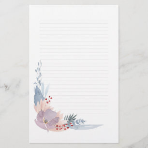 Den Dusky rosa akvarellblommigten noterar papper