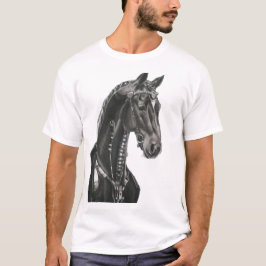 Den Dynamiska Svarta Hästen T Shirt