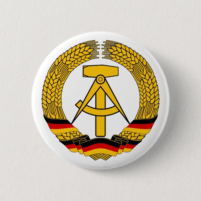 Den East Germany medborgareemblemen knäppas Knapp (Framsida)