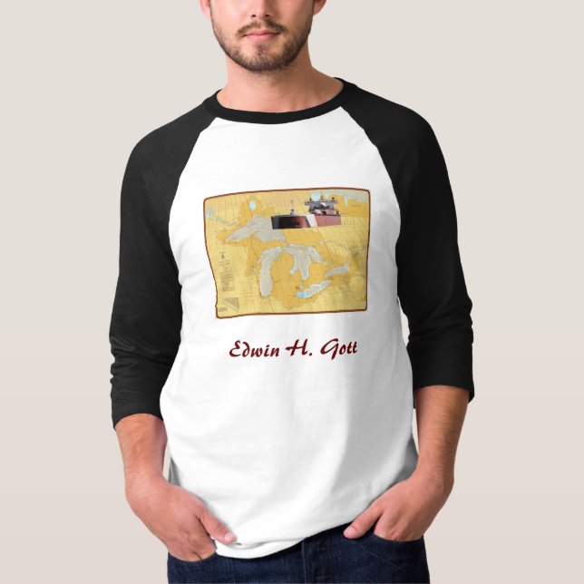 Den Edwin H. Gott Great Lakes frakten kartlägger Tee (Framsida)