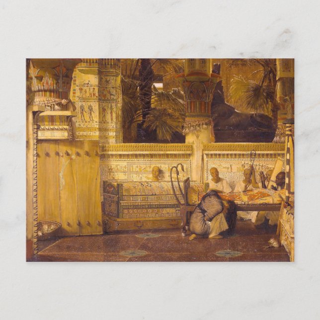 Den egyptiska änkan, Alma-Tadema Vykort (Framsida)