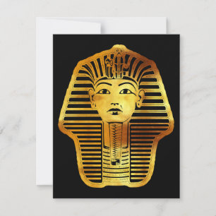 Den egyptiska guldtutankhamunmasken anteckningskort