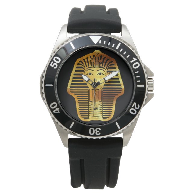 Den egyptiska guldtutankhamunmasken armbandsur (Framsida)