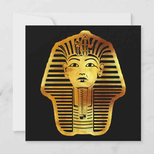 Den egyptiska guldtutankhamunmasken julkort (Framsida)