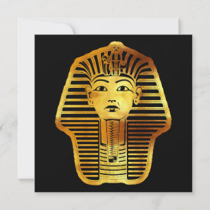 Den egyptiska guldtutankhamunmasken julkort