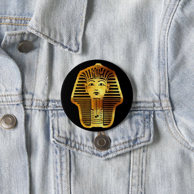 Den egyptiska guldtutankhamunmasken knapp (In Situ)