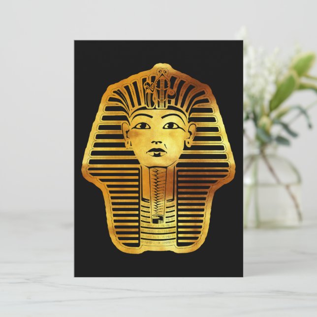Den egyptiska guldtutankhamunmasken meddelande (Stående Fram)