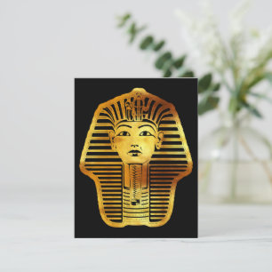 Den egyptiska guldtutankhamunmasken tack kort