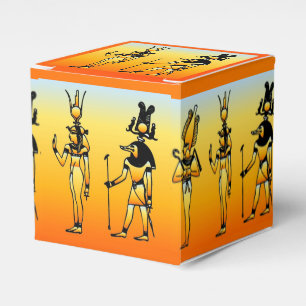 Den egyptiska Hieroglyphicsfavören boxas Presentaskar