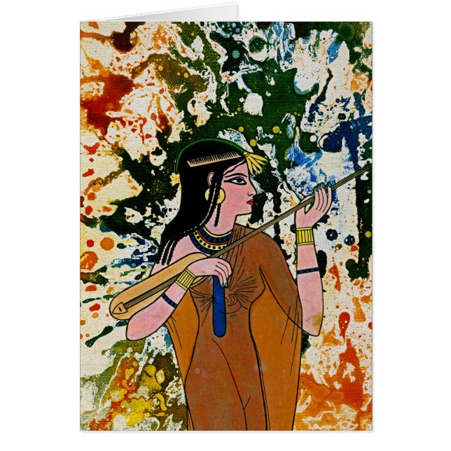 Den egyptiska inkantressen av Michael Moffa Hälsningskort (Framsidan)