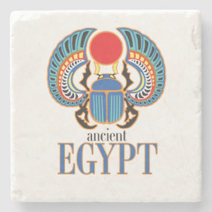 Den egyptiska skarabskalan. Ancient Egypten Stenunderlägg