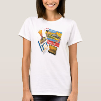 Den egyptiska vintage resor poster t-skjortan för t-shirt