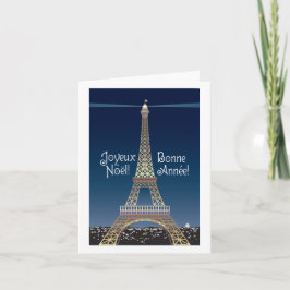 Den Eiffel tornjulen noterar kortet Helgkort
