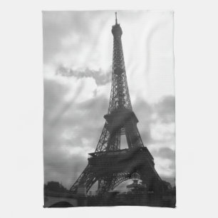 Den Eiffel tornsvarten tonar Kökshandduk
