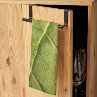 Den ekologiska Grönten Rhubarb Löv Kökshandduk
