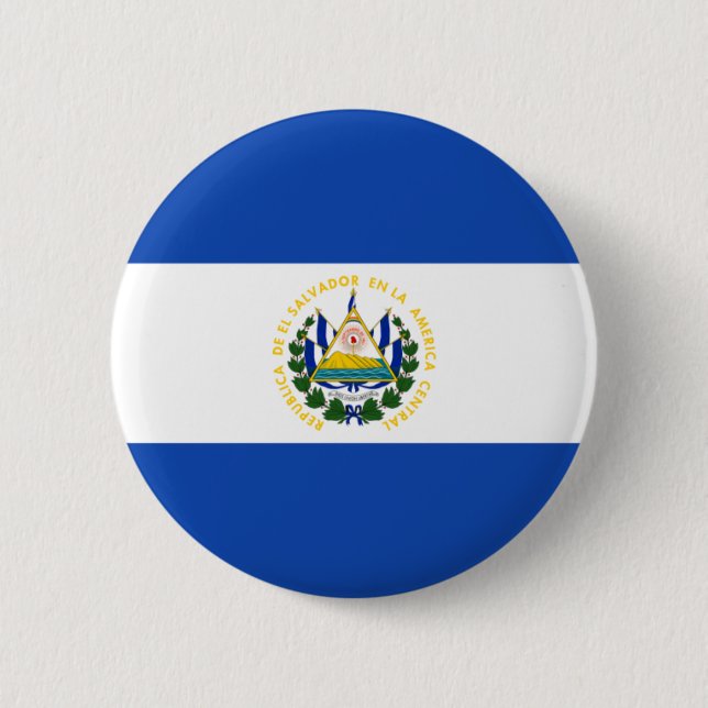 Den El Salvador flagga knäppas Knapp (Framsida)