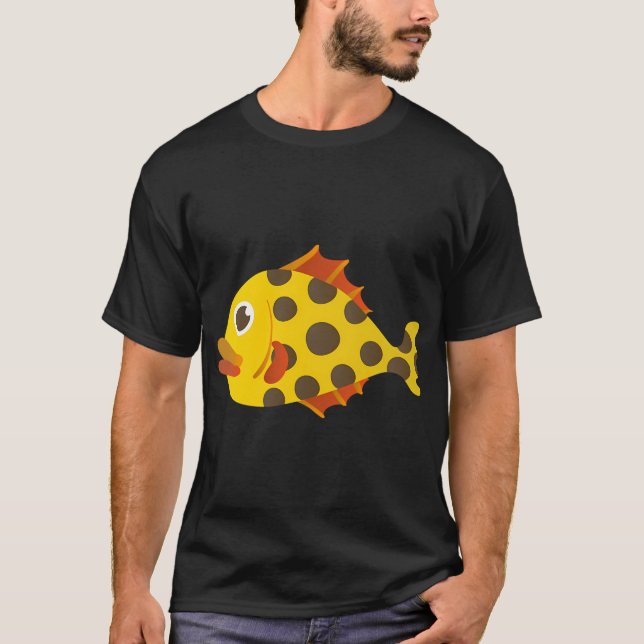 Den elaka gula piranhan t shirt (Framsida)